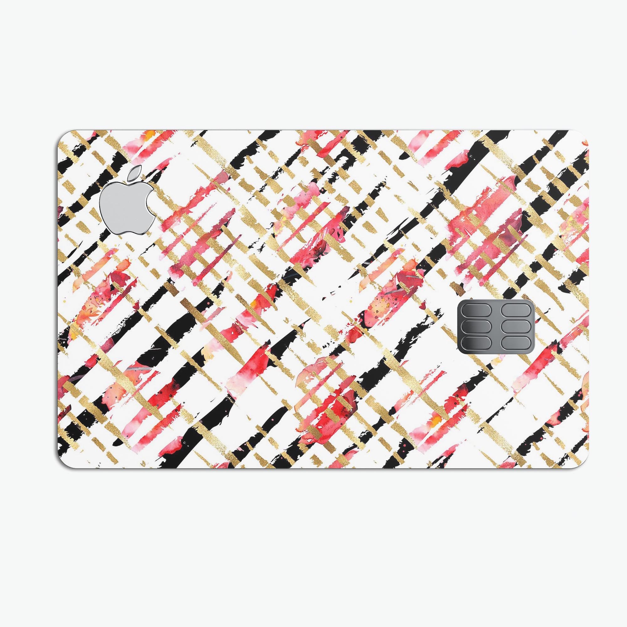 Karamfila Watercolo Poppies V21 skin kit for Apple Card, showcasing vibrant poppy design and premium vinyl material.